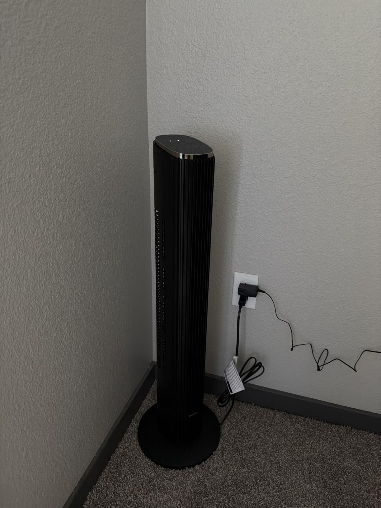 GoveeLife 36 in. Black Tower Fan for Bedroom, 5 Modes 8 Speeds up to 25ft/s | Smart Floor Fan with App/Voice Control, Temp Sensor, 29dB Bladeless Oscillating Fan for Office, 24H Timer, Auto Cooling customer photo 1