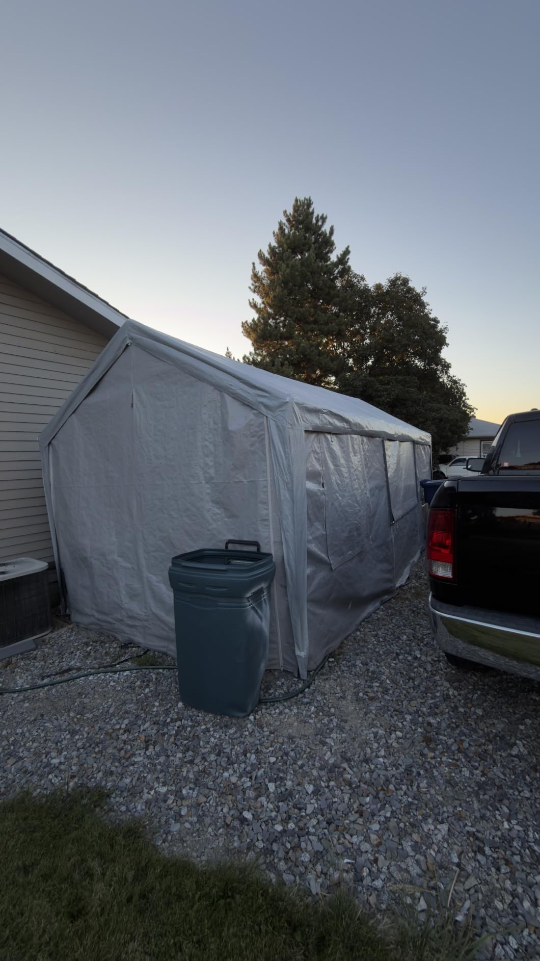 VEVOR Heavy Duty Metal Carport, 13' x 26' Outdoor Carport with Galvanized Steel Frame & Roof, Car Tent Garage Shade with Removable Sidewalls, Multi-Use Car Shelter for Pickup, Boat, Car & Tractors customer photo 2