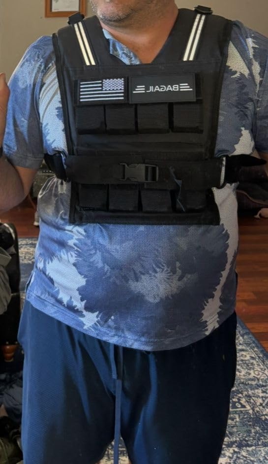 BAGAIL Weighted Vest Men, 20lb/30lb/40lb Adjustable Weight Vest for Woman with Removable Iron Weights, Women's Rucking Vest for Walking, Workout, Running, Strength Training customer photo 2