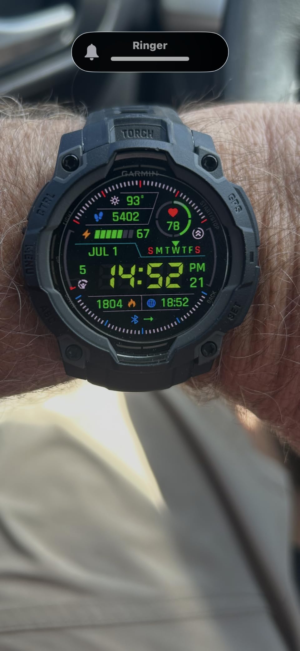 Garmin Instinct 3 AMOLED, Rugged GPS Smartwatch, 45mm, Black | Bright AMOLED Display, Rugged Design, Metal-Reinforced Bezel, 24/7 Health Monitoring, Built-In Flashlight customer photo 1
