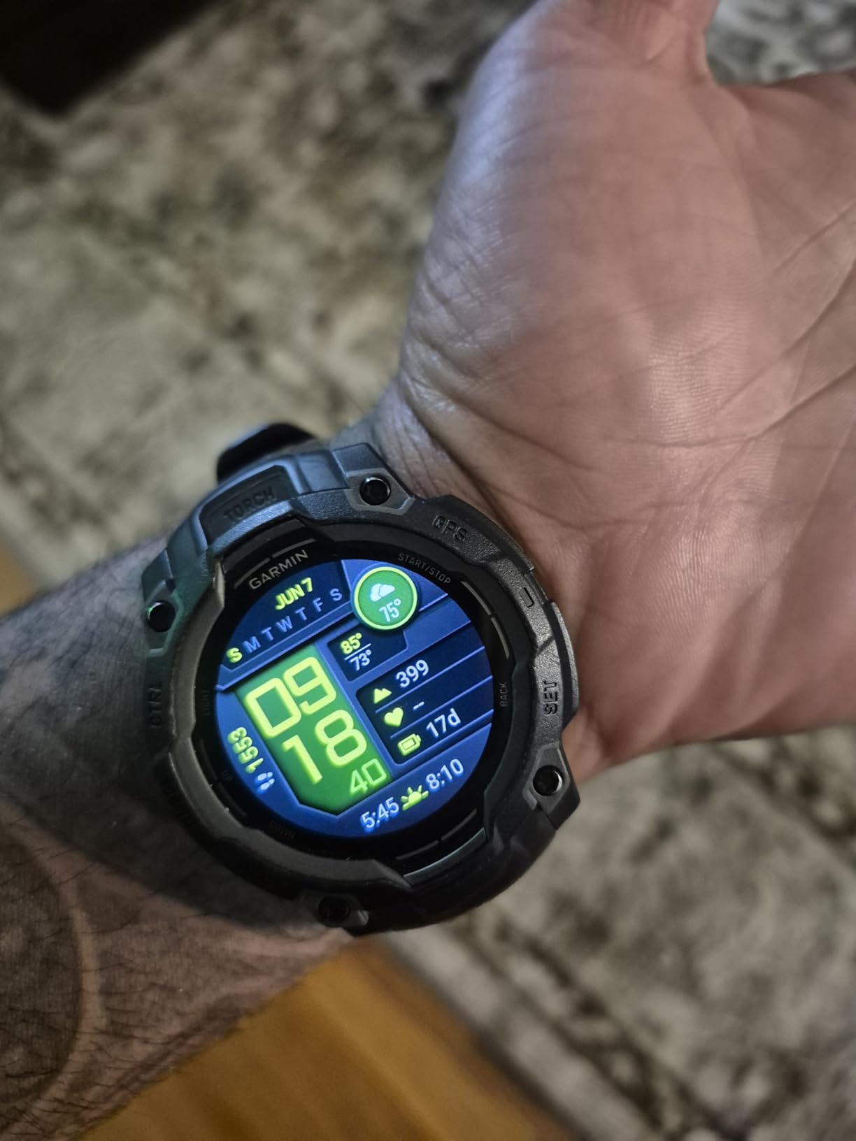 Garmin Instinct 3 AMOLED, Rugged GPS Smartwatch, 45mm, Black | Bright AMOLED Display, Rugged Design, Metal-Reinforced Bezel, 24/7 Health Monitoring, Built-In Flashlight customer photo 2