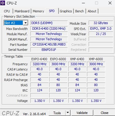 Crucial Pro DDR5 RAM 64GB Kit (2x32GB) 6400MHz CL40, Overclocking Desktop Gaming Memory, Intel XMP 3.0 & AMD Expo Compatible - Black CP2K32G64C40U5B customer photo 1