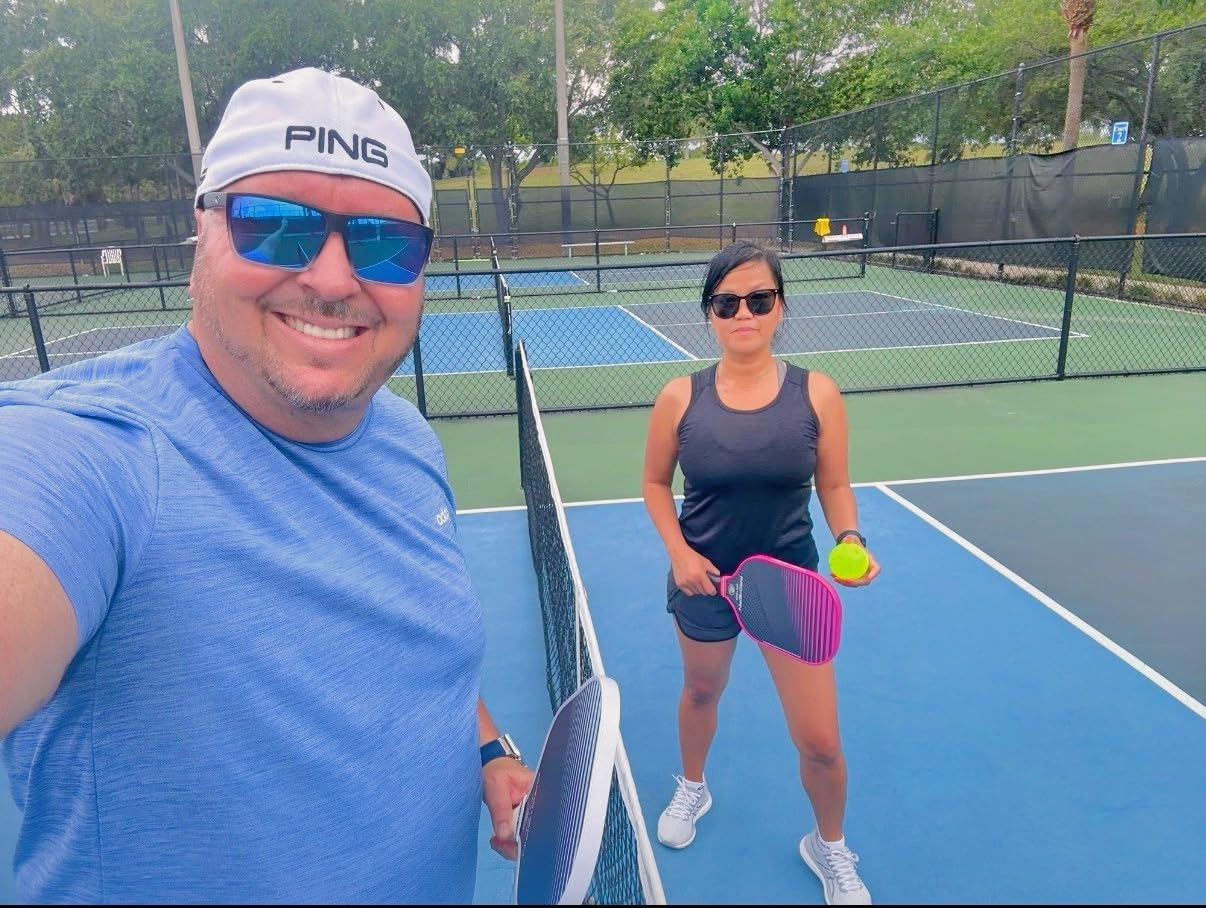 PRO-SPIN Carbon Fiber Pickleball Paddles Set of 2 | Lightweight Pickleball Set with Indoor/Outdoor Balls and Bag - Durable Pickle Ball Paddle Gift for Men, Women & Families customer photo 2