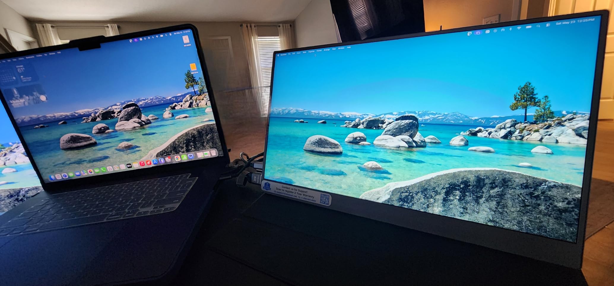 kksmart Portable Monitor 15.6 inch 1080P FHD 86% sRGB 60Hz, Travel Monitor for Laptop MacBook Surface PC Xbox PS5, HDMI USB-C VESA Compatible Built-in Speaker customer photo 1