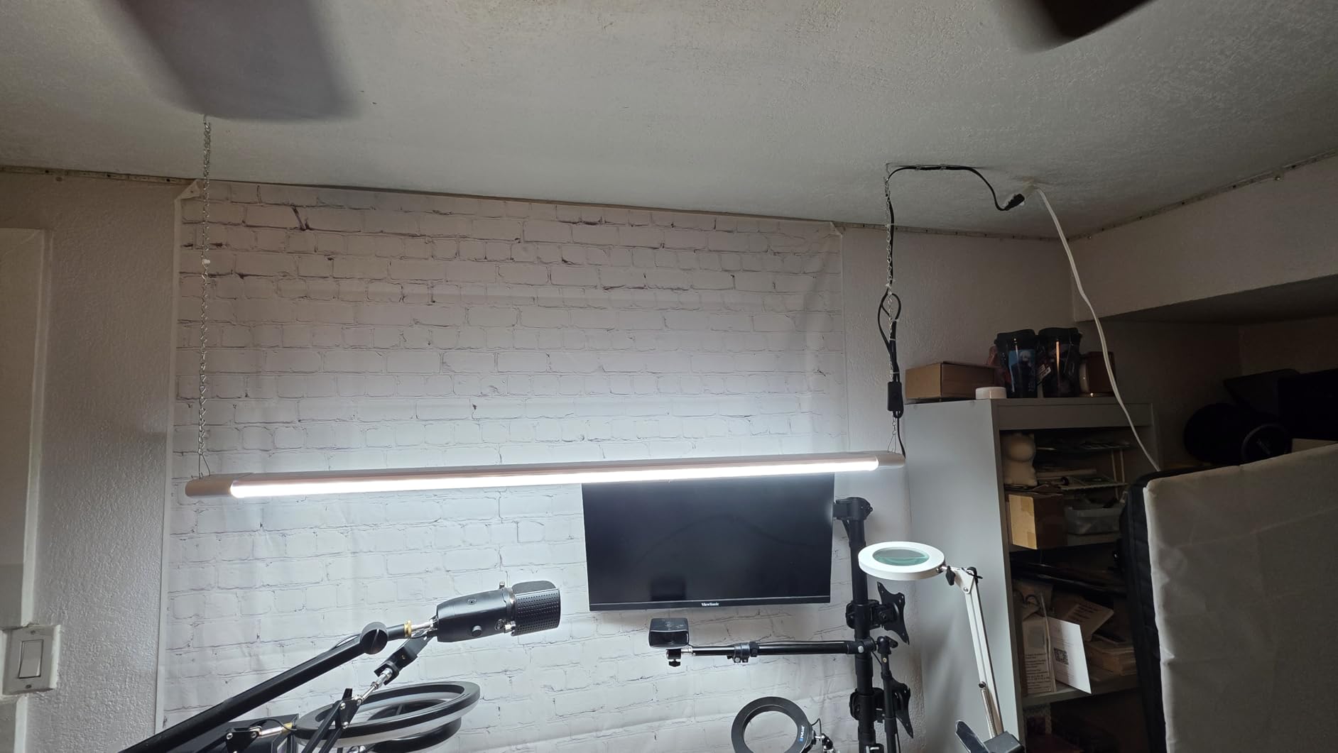 ALUSSO LED Shop Lights 4FT for Garage, 4800LM Adjustable 20W/30W/40W, 5CCT 2700K 3000K 4000K 5000K 6500K, 120V, Warm to Cool Daylight Linkable Shop Lights for Workshop, ETL, 2 Pack customer photo 2