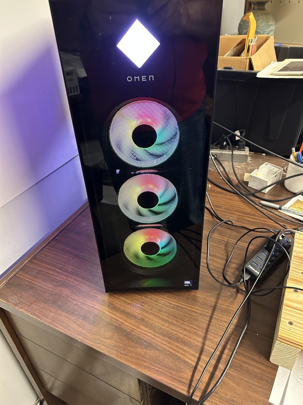 OMEN 45L Gaming Desktop, Intel Core Ultra 7 265K, 32 GB RAM, 1 TB SSD, NVIDIA GeForce RTX 5070 Ti, Windows 11 Pro, Microsoft Copilot, Tempered Glass, GT22-3060 (2025) customer photo 1