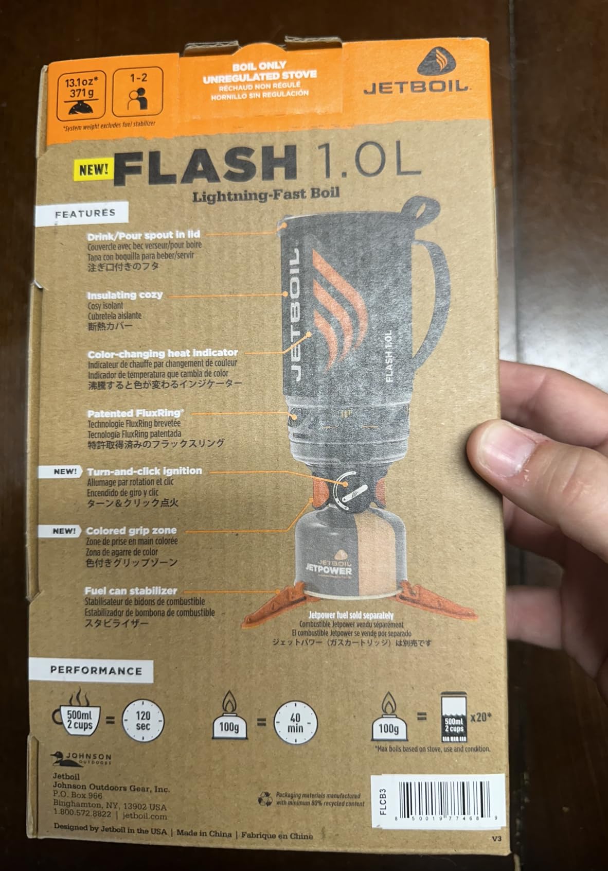 Jetboil Flash Portable Fast Boil Stove for Camping and Backpacking with 1-Step Auto Ignition customer photo 2