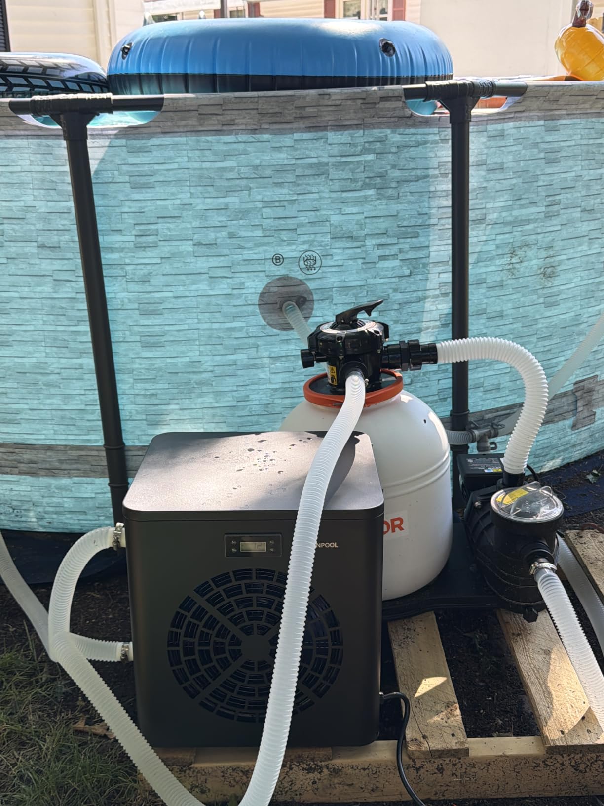 Electric Pool Heater, 30,000 BTU Pool Heat Pump for Above Ground Pools Up to 8000 Gallons, WiFi Control, 120V Titanium Heat Exchanger, V7 Plus customer photo 1
