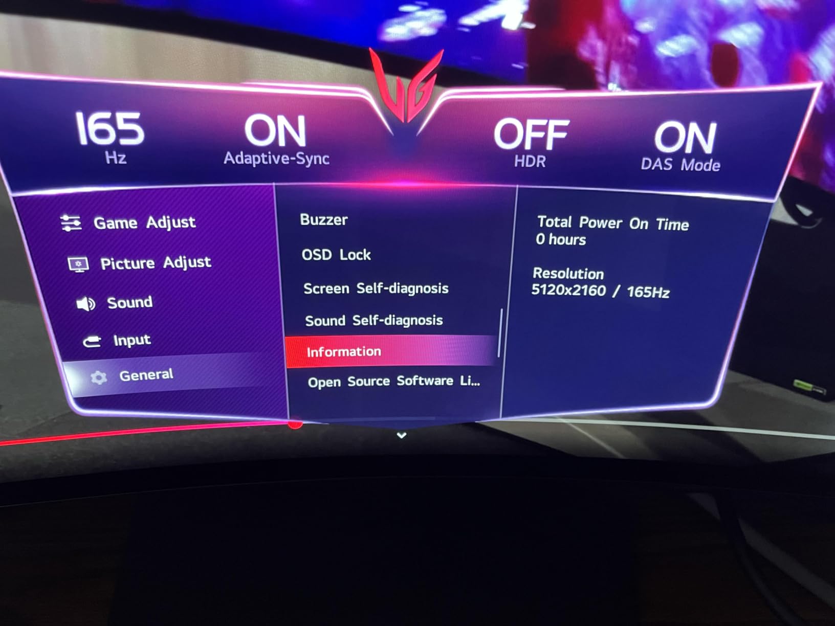 LG 45GX950A-B 45-inch Ultragear 5K2K WUHD (5120 x 2160) OLED Curved Gaming Monitor, Dual-Mode, 165Hz, 0.03ms, NVIDIA G-Sync, AMD FreeSync Premium Pro, HDR True Black 400, USB Type-C 90W, DP2.1 customer photo 2