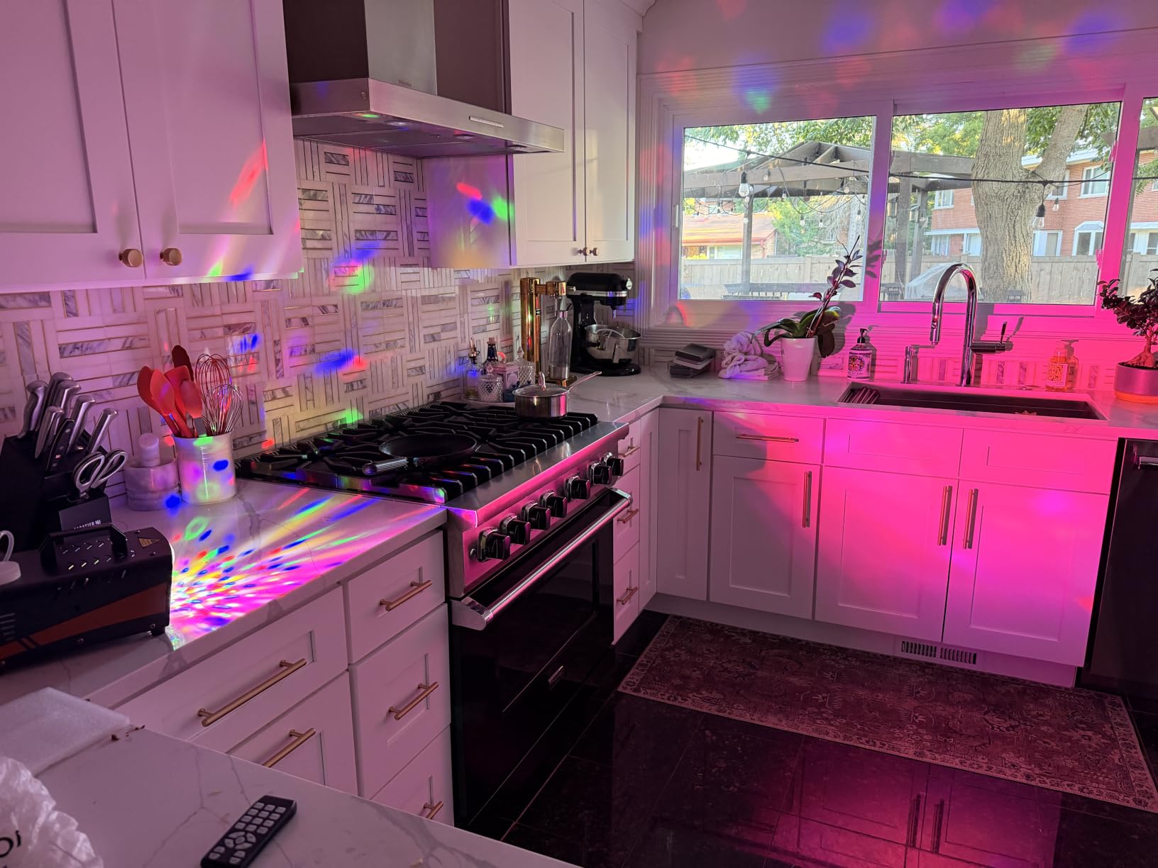 Fog Machine, Smoke Machine with Disco Ball Lights, 800W and 4500CFM with 13-Color LED Effects, Wired And Wireless Remote Controls, Ideal for Indoor, Outdoor, Halloween, Wedding, and Parties customer photo 2