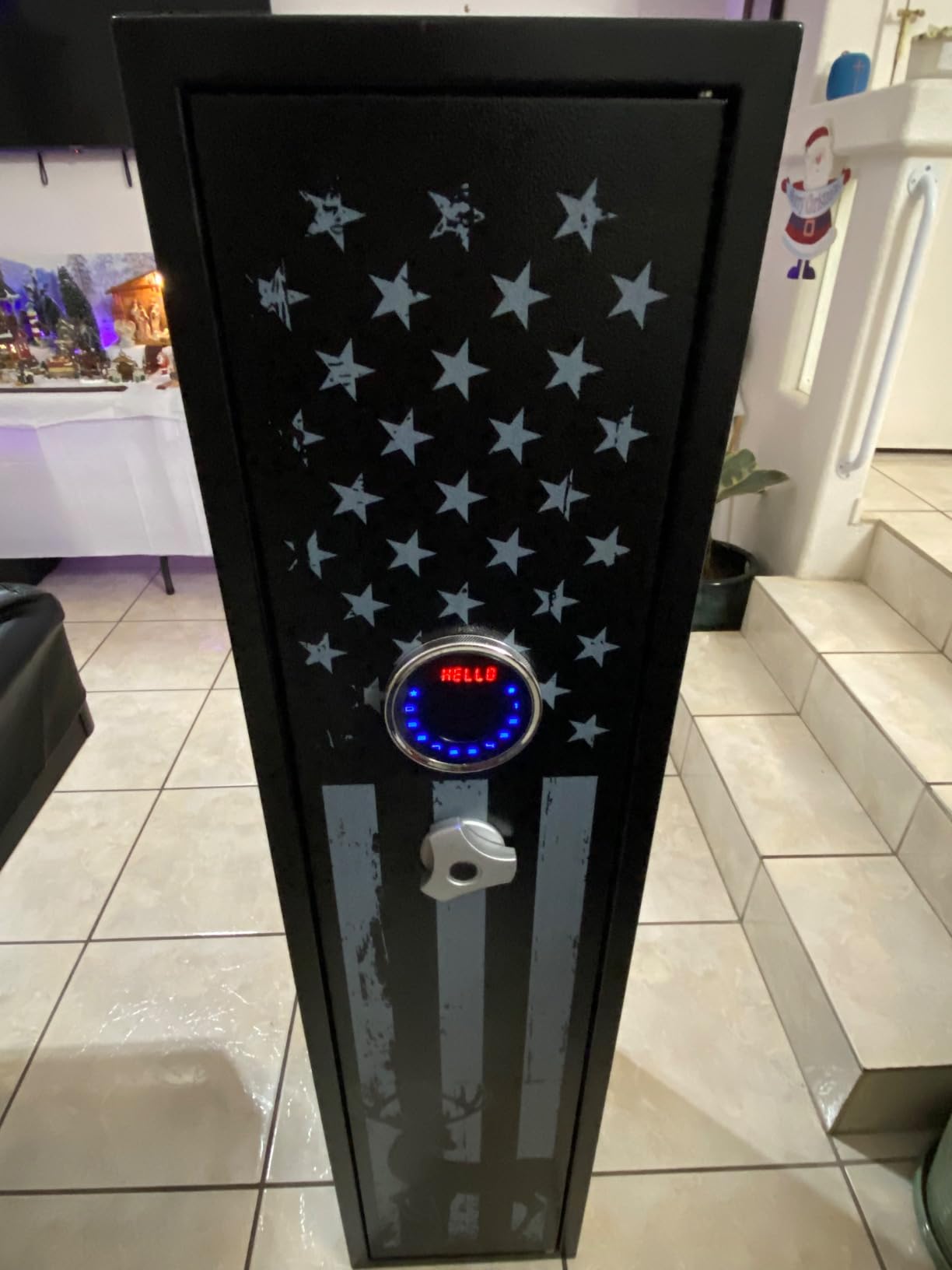 KAER 15 Gun Safe Assembled - Fingerprint Biometric Gun Safe for Rifles and Pistols, Long Rifle Safe Large Gun Cabinet for Shotguns with Digital Keypad, Removable Gun Racks, Pistol Pockets customer photo 2