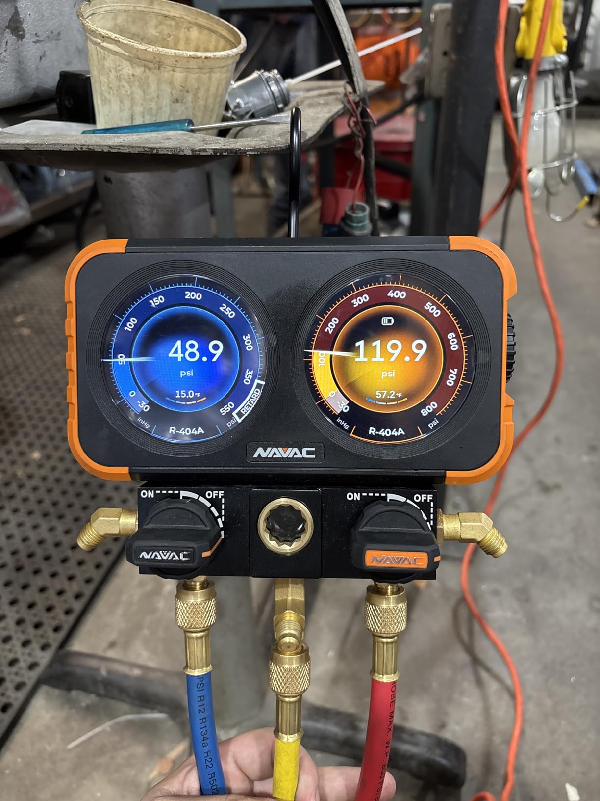 NAVAC N2DX FLEX-X Manifold Gauge Set - HD Color Graphic Interface, Digital Display, A2L Compatible, 72 Refrigerant Support, Rechargeable 100hr Battery, Durable Aluminum Body - Ideal for HVAC Technicians customer photo 1