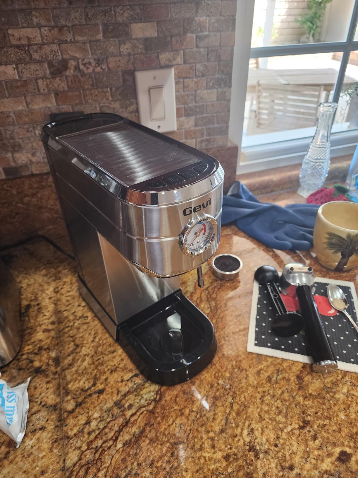 Gevi Commercial Espresso and Coffee Makers, Professional 20 Bar Espresso Maker with Milk Frother, Stainless Steel Expresso Coffee Machines for Home, Compact Cappuccino Machine, Great Gift customer photo 1