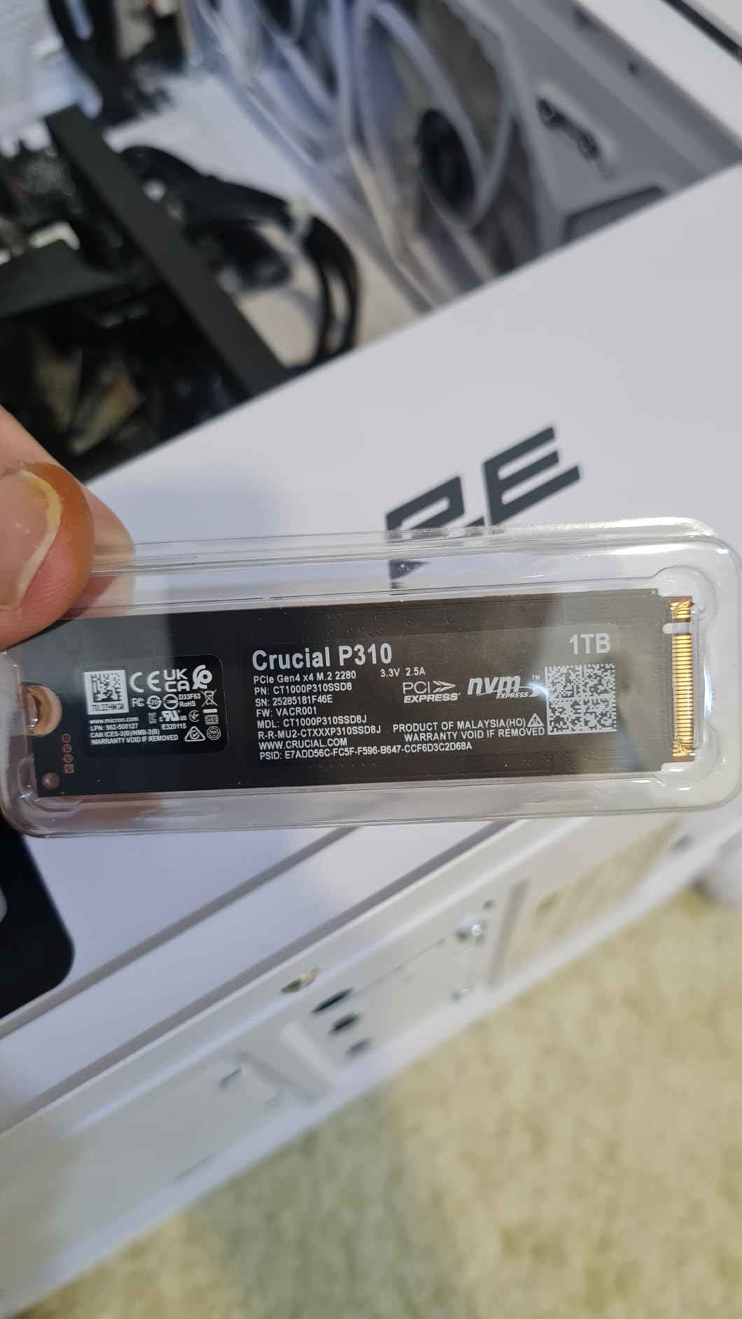 Crucial P310 4TB SSD, PCIe Gen4 NVMe M.2 2280, Up to 7,100MB/s, for Laptop, Desktop (PC), & Handheld Gaming Consoles, Includes Acronis Data Recovery Software, Solid State Drive - CT4000P310SSD801 customer photo 1