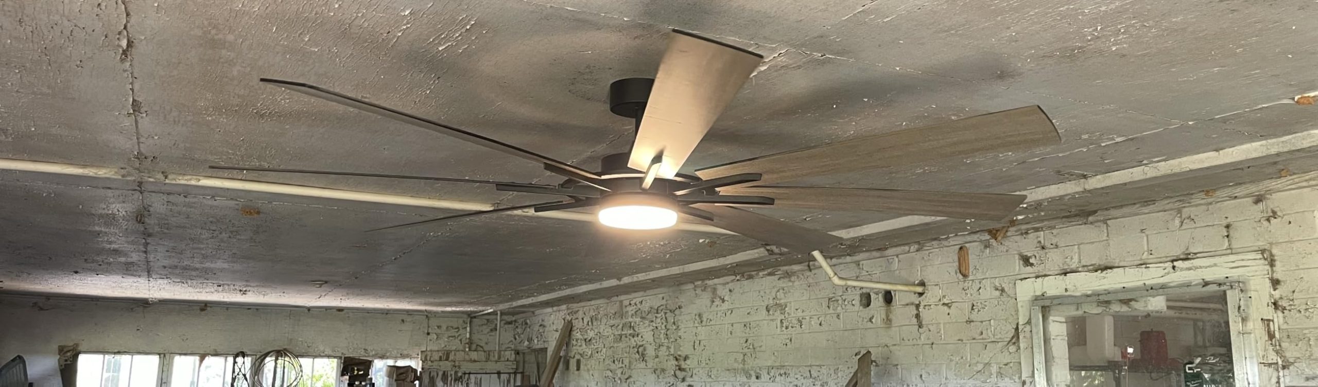 Large Ceiling Fans with Lights: Modern 72 Inch 8 Blade Outdoor Ceiling Fan with Remote APP Control - Dimmable Black Big Fan Light Indoor Reversible 6 Speed Quiet DC Motor customer photo 2