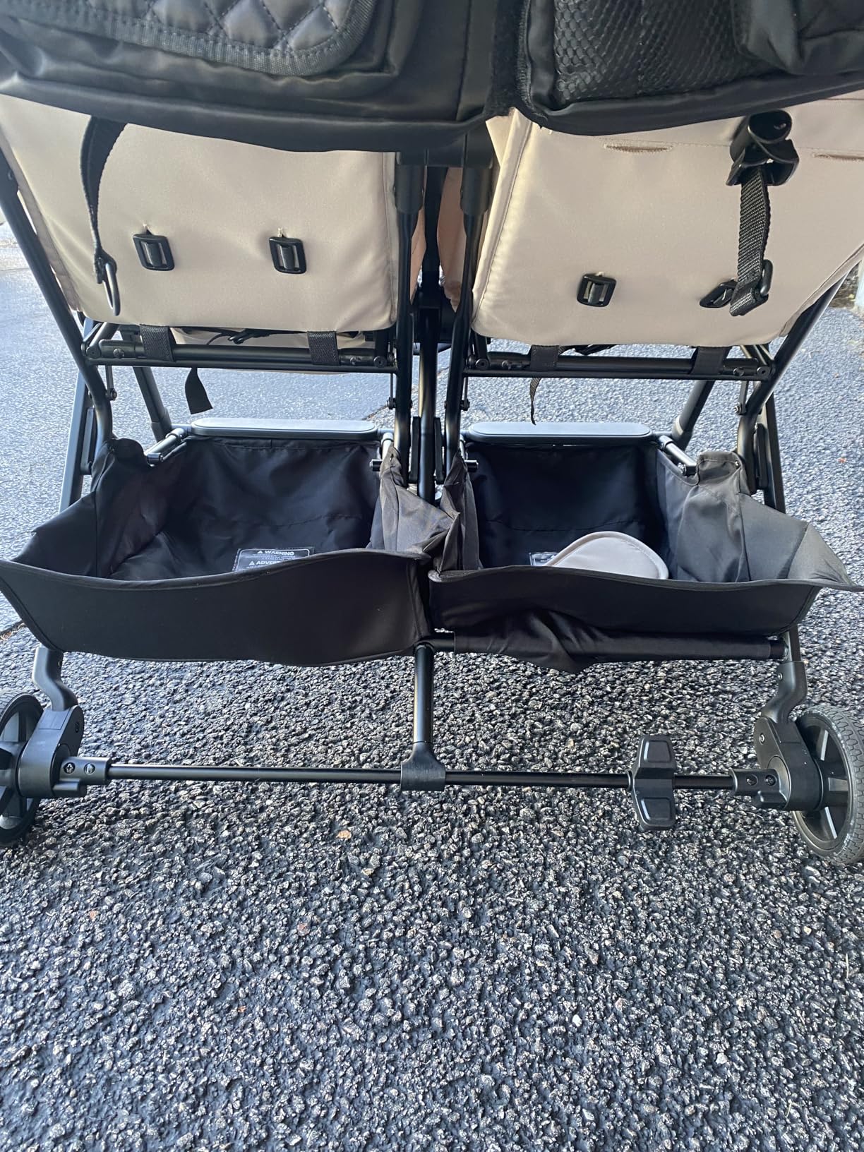 Mompush Lithe Double Stroller for Infant and Toddler, Lightweight Side by Side Twin Stroller, Only 25 lbs, 30-Inch Slim Fit Through Doorways, One-Step Fold, Independent Recline, UPF 50+ Canopy customer photo 2