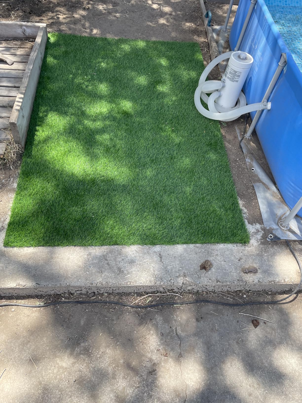 Artificial Grass Fake Turf Grass Outdoor Indoor with Drainage Holes, 3x5FT | Pet-Friendly Dog Grass Pad, Fast-Drain, Easy to Clean, Perfect for Balcony Patio Backyard Garden Wedding Christmas Decoration customer photo 2