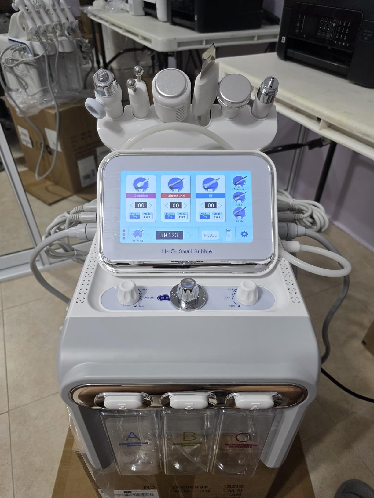 Hydrogen Oxygen 7 in1 Diamond Microdermabrasion Machine | Facial Peeling, Skin Care, For Salon, Personal Home Use customer photo 2