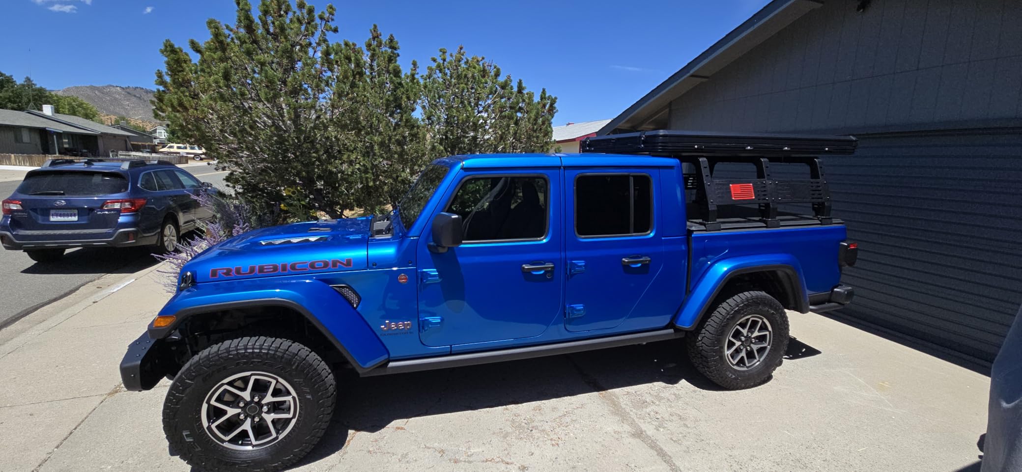 Aluminum Rooftop Tent Hard Shell,Pop Up Roof Tent Hardshell | 2-layer mat,LED light strip,2 Person Car Roof Top Tent Camping for Jeep Truck SUV Trailer customer photo 1