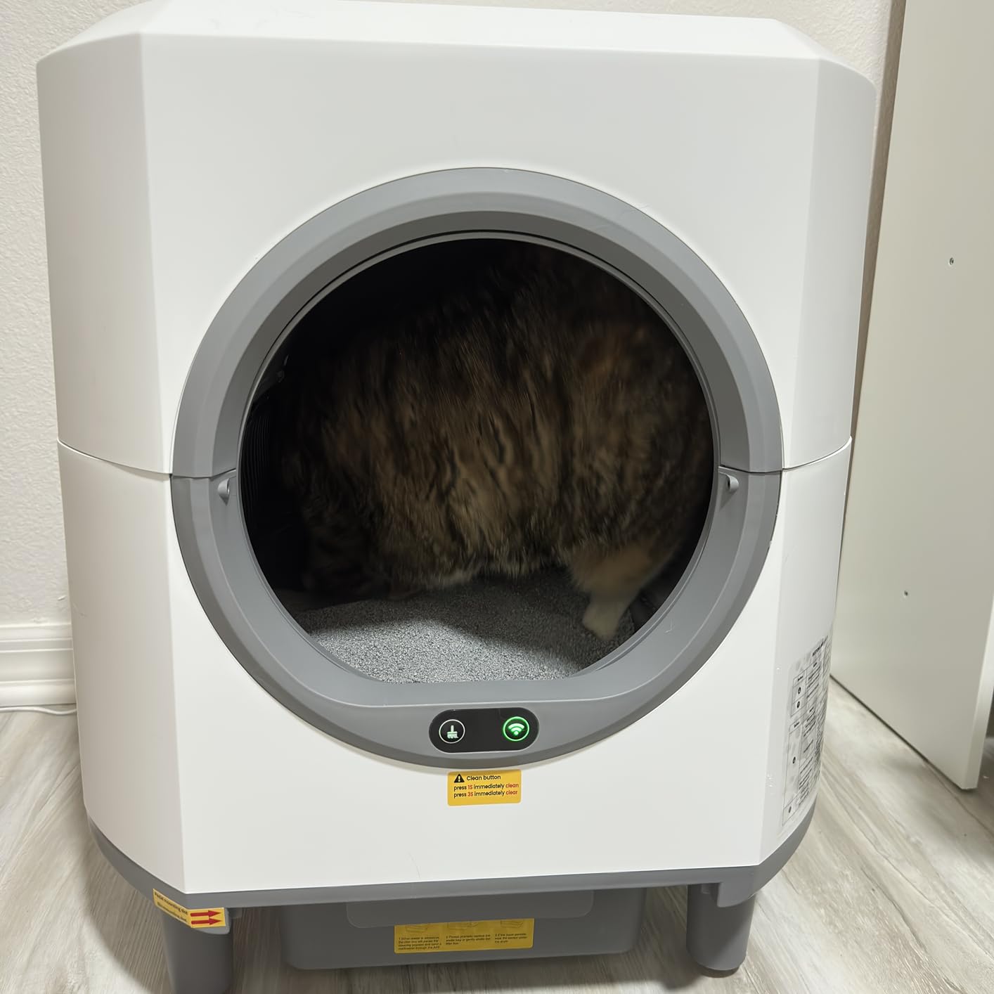 Automatic Litter Box, Self Cleaning Litter Box, Odor Control, 90L Large Capacity with APP Control and Safety Sensor, Ellenpent, for Multiple Cats, Large Cat, with 3 Rolls Garbage Bags customer photo 2