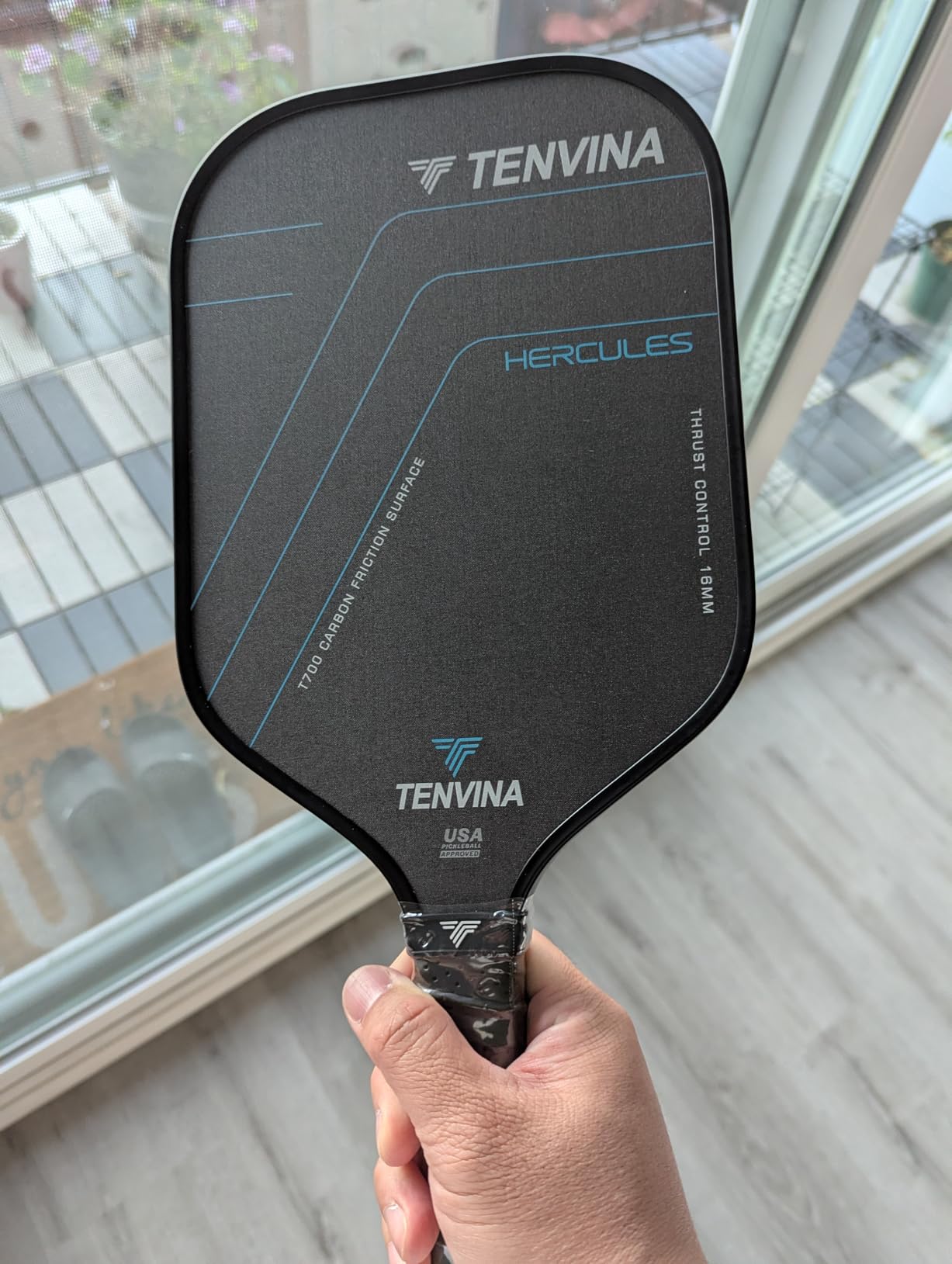 TENVINA Pickleball Paddles, Multi-Layer T700SC Textured Carbon Fiber Pickleball Paddle, Pickle Ball Paddle with Strong Spin & Power Surface, 4-Types of Shapes and Thicknesses, USAPA Approved customer photo 2