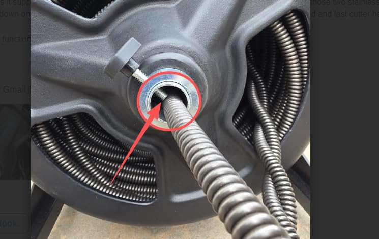 100 ft x 1/2 inch POPULO Auto Feed Electric Drain Snake Auger for 2 to 4 Inch Pipes, Sewer Plumbing Snake Auger, Heavy Duty Drain Cleaner Machine with 8 Cutters & 1 Root Killer & Gloves customer photo 2