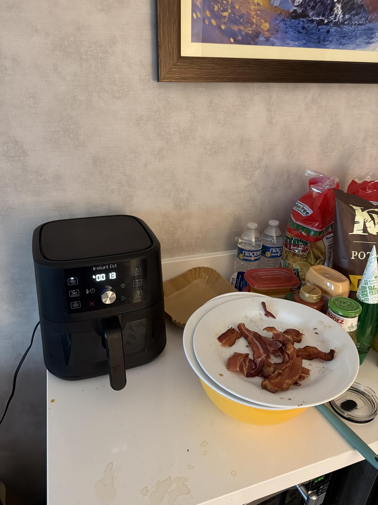 Instant Pot 4Qt VORTEX 6-in-1 Mini Air Fryer, Custom Program Options, Sea Salt customer photo 1