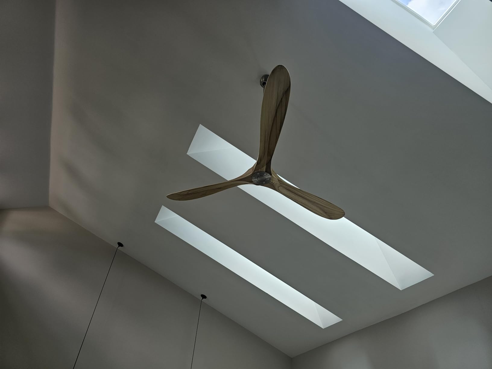 Ceiling Fans No Light, 84 Inch Extra Large Ceiling Fan with Remote, 3 Wood Blades DC Motor, High CFM, Propeller Outdoor Ceiling Fan for Patios Bedroom, Deep Walnut customer photo 2
