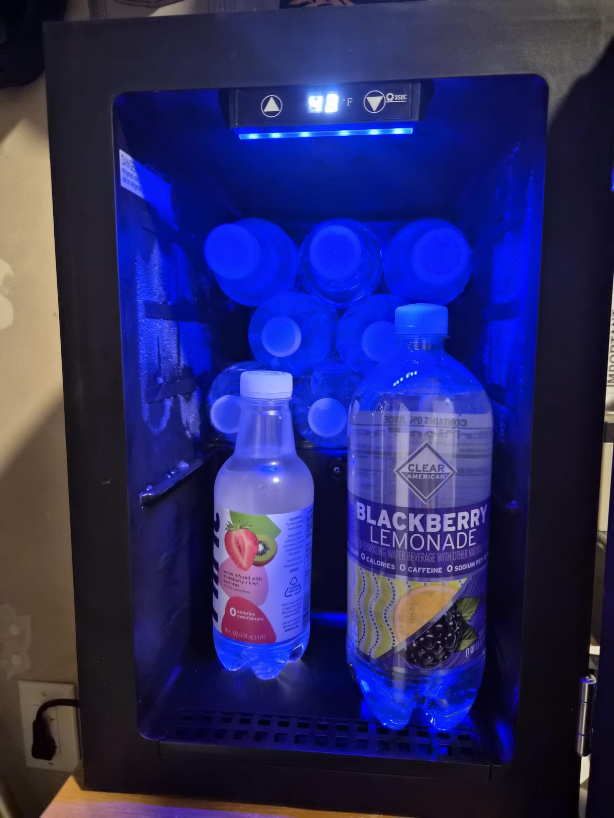 Feelfunn 24 Can Beverage Refrigerator, Mini Fridge, Black | 40-61°F, Whisper-Quiet ≤38dB, Fast Even Cooling, Removable Shelf, for Soda, Beer, Wine. Fits Office, Dorm, Bedroom, Home Bar customer photo 1