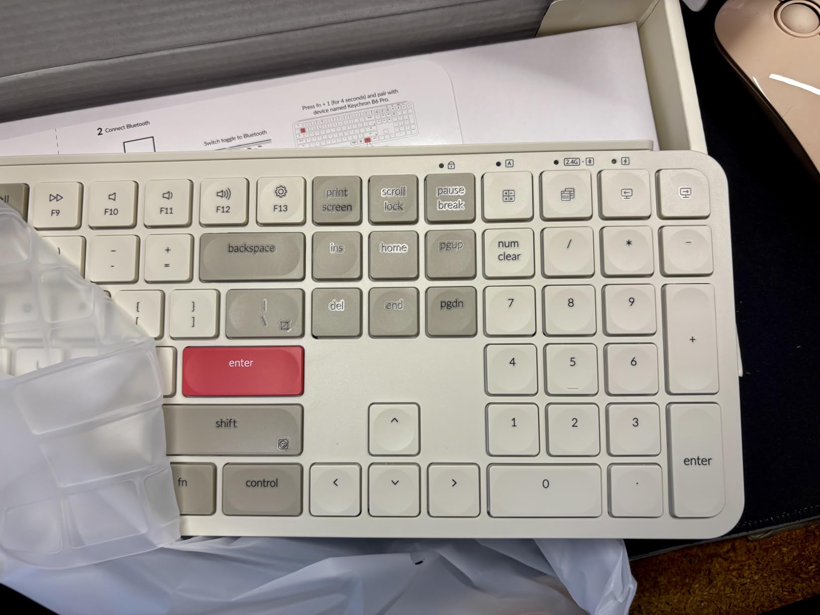 Keychron B6 Pro Ultra-Slim Full-Size Wireless Keyboard, 2.4 GHz/Bluetooth 5.2/USB-C Wired, Numeric Keypad, Multi-Device customer photo 2