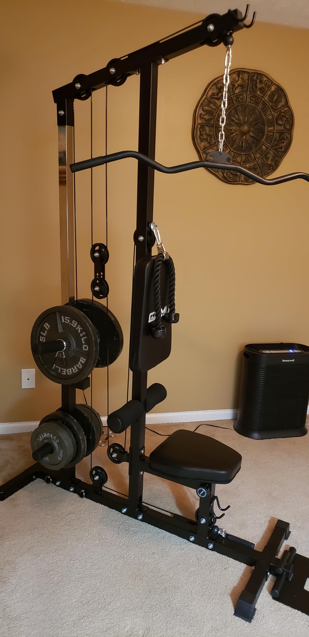 LS01 LAT Pulldown Machine, LAT Row Cable Machine with AB Crunch, LAT Tower with Cable Row Attachments, 3 in 1 Pulley Stations for Home Gym customer photo 2