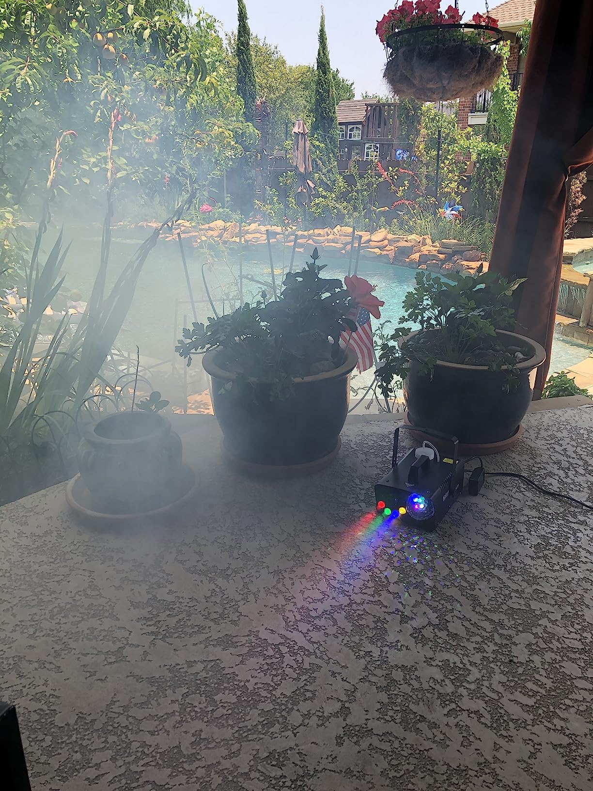 1000W DMX512 Fog Machine with Wireless Remote (Instant Color+Fog Sync), 6 RGB LED Smoke Machine with Wired Timer Control for Wedding First Dance, DJ Stage Lighting & Halloween Party customer photo 1