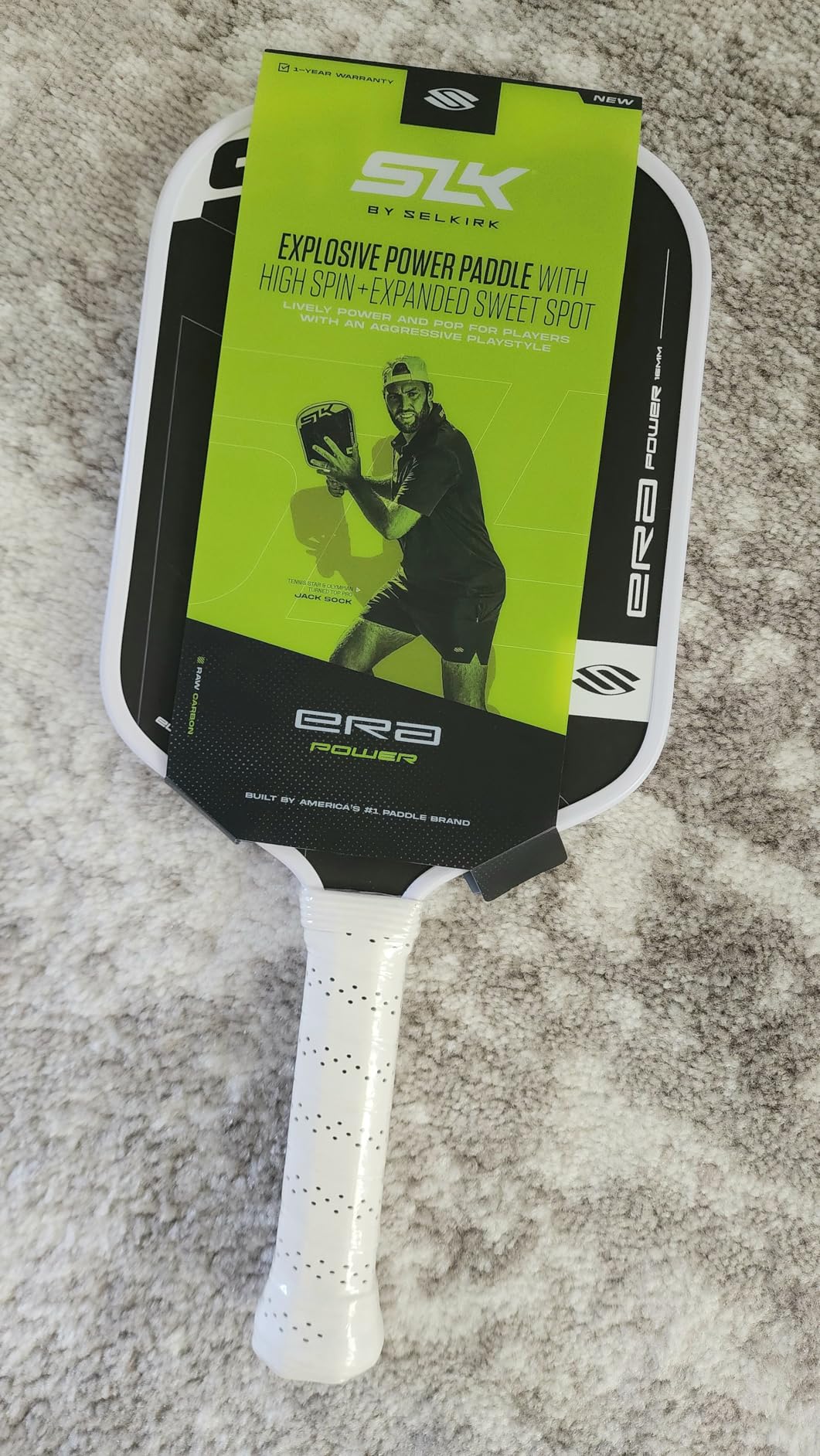 Selkirk Sport SLK ERA Power Pickleball Paddle | Carbon Fiber Hybrid Face | A pickleball racket for aggressive intermediate to advanced players, powered by Raw Spin Technology for shot-shaping control customer photo 1