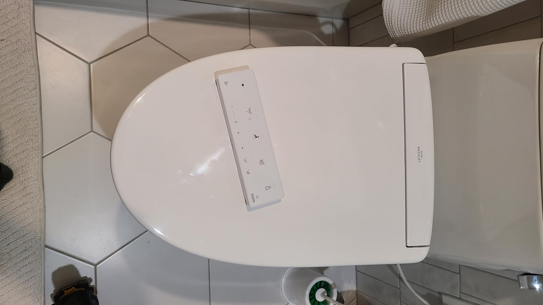 TOTO WASHLET S5 Electronic Bidet Toilet Seat with Instantaneous Water Heating, PREMIST and EWATER+ Wand Cleaning, Elongated, Cotton White - SW3446#01 customer photo 1