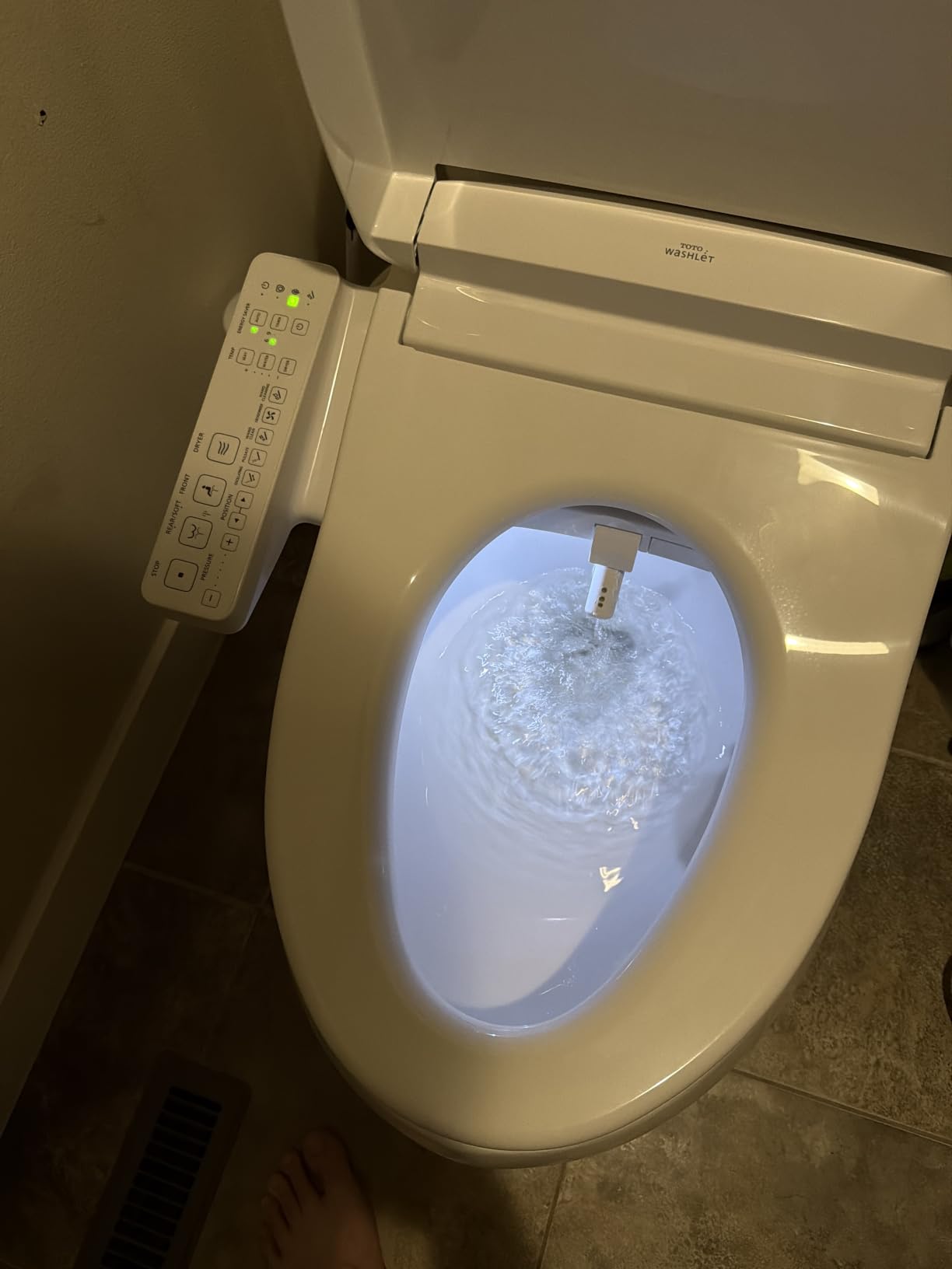 TOTO WASHLET S2 Electronic Bidet Toilet Seat with Instantaneous Water Heating, PREMIST and EWATER+ Wand Cleaning, Elongated, Cotton White - SW3346#01 customer photo 1