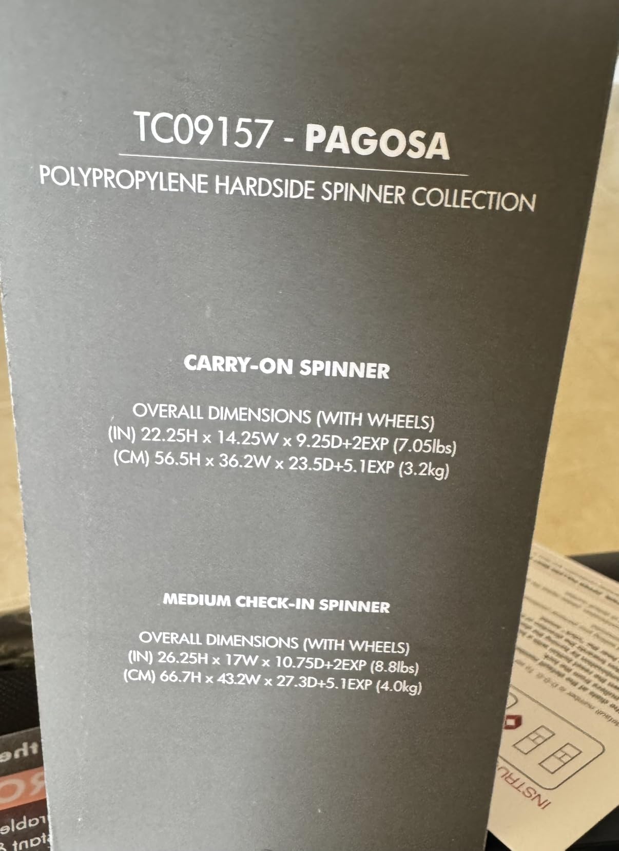 Pagosa Hardshell Expandable Luggage with Spinner Wheels, Latte Beige, 22-Inch Carry-on customer photo 2
