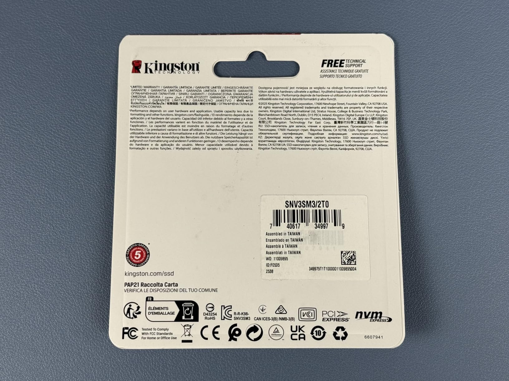Kingston NV3 1TB M.2 2230 NVMe SSD | Up to 6000MB/s | SNV3SM3/1T0 customer photo 1