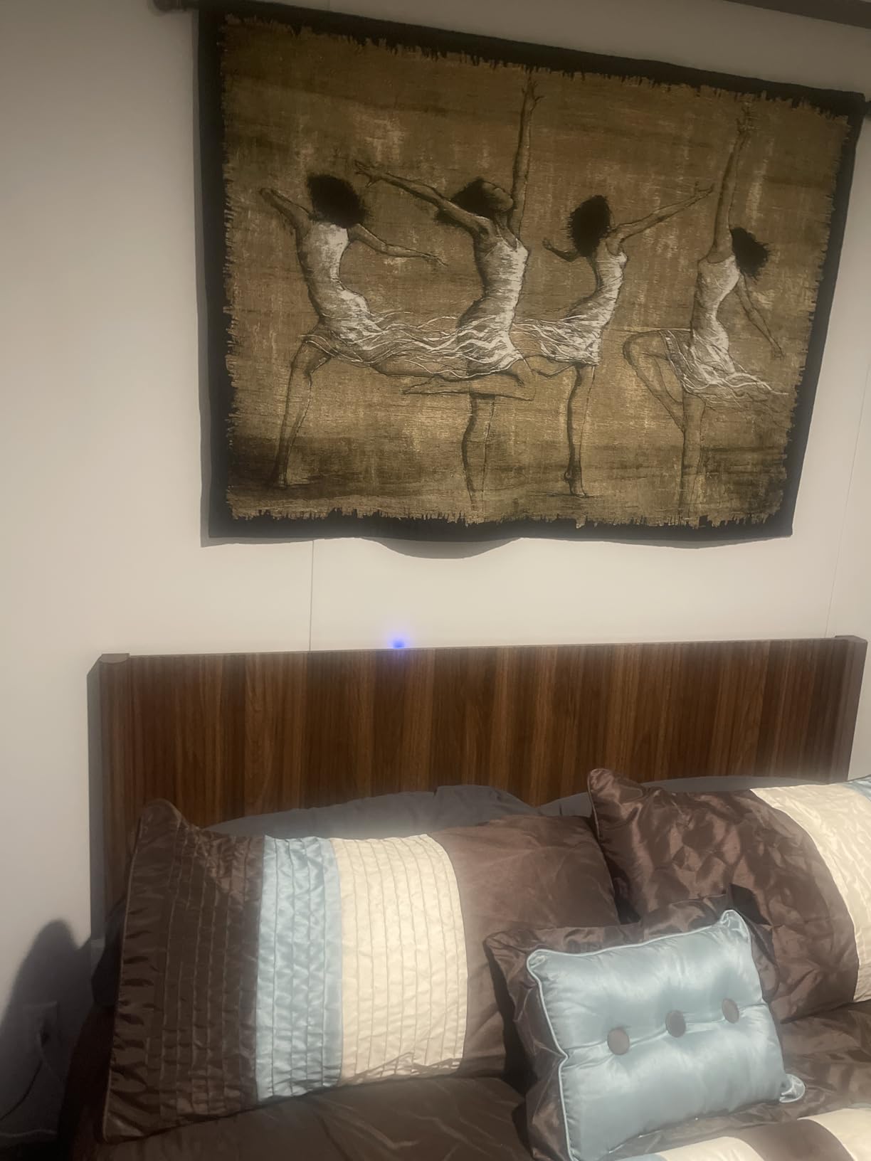 Queen Size Headboard Only, Modern Fluted Wall-Mounted Head Board with Lighting, Boho Wood Bed headboard Stylish Bedroom Decor, Natural customer photo 1