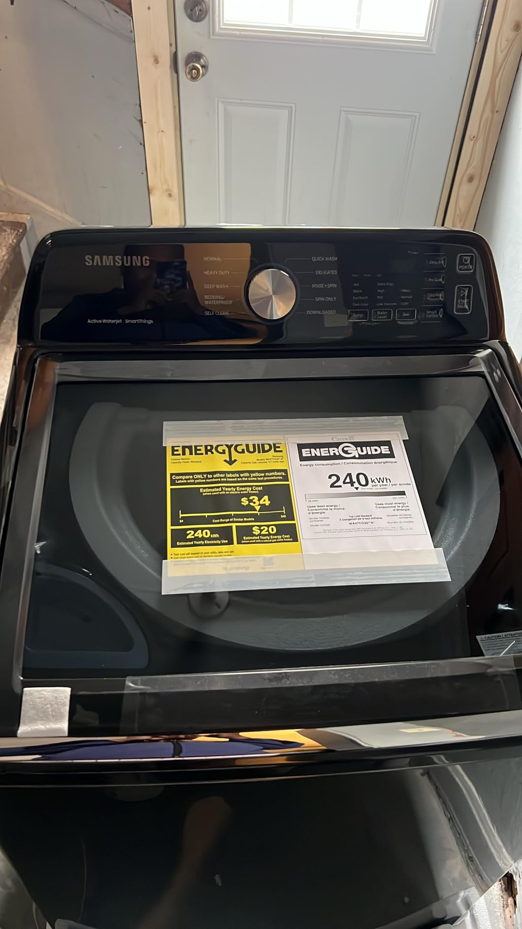 Smart 4.7 Cu Ft Top Load Washer & 7.4 Cu Ft Electric Dryer, Sensor Stops Overdrying, Low Vibration Quiet Wash, WaterJet w/Power Cords, Hoses, Vent Duct, 1 Year CPS Protection Bundle (Black) customer photo 2