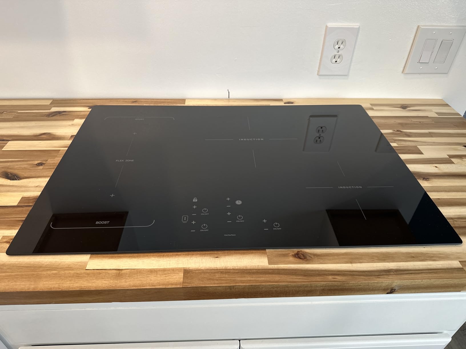 36 Inch Electric Induction Cooktop 5 Burners, 10800W Built-in Induction Stove Top with Double Bridge Function, Booster, Timer, Child Lock, Sensor Touch Control, 240V/50A, No Plug customer photo 2