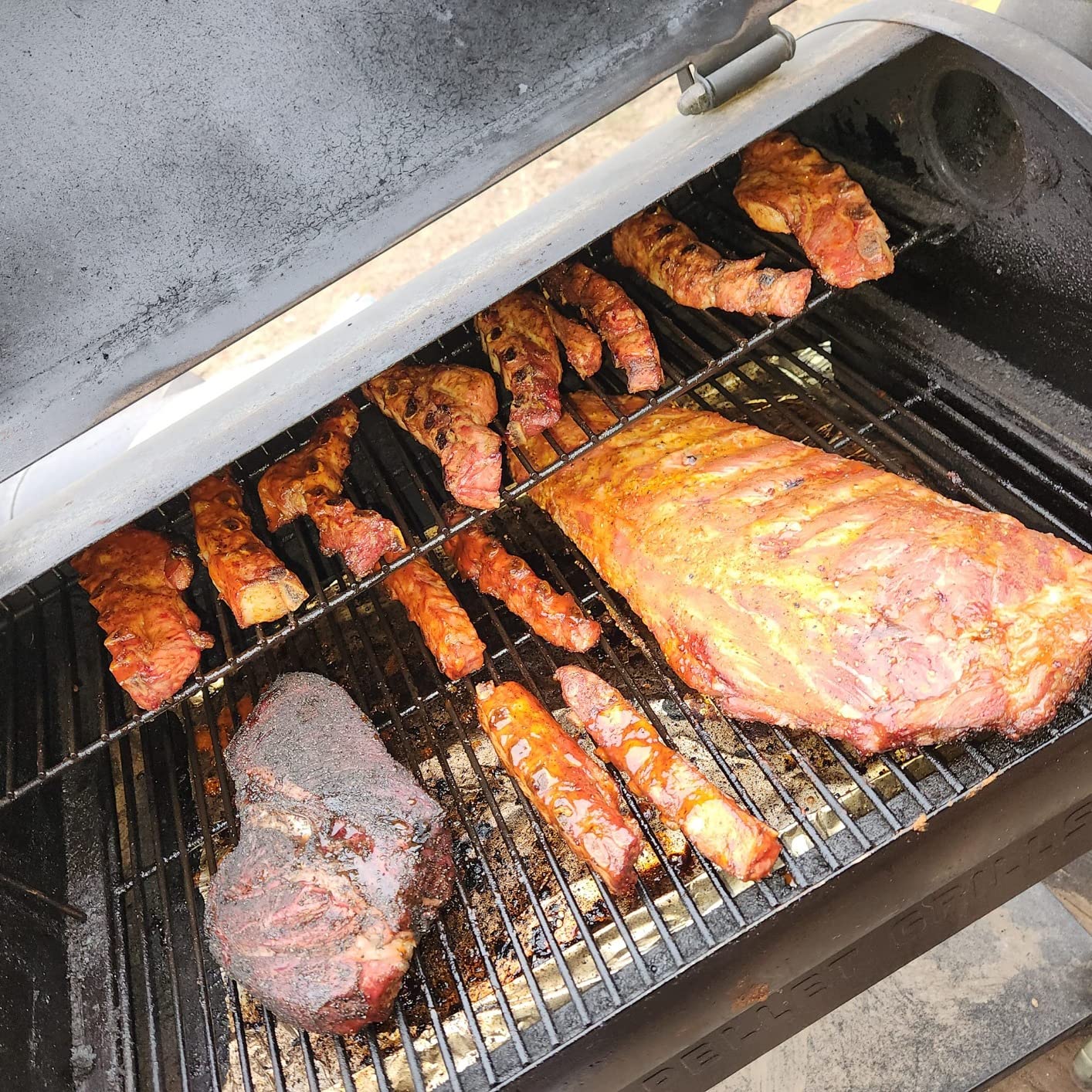 Z GRILLS ZPG-450A2 Wood Pellet Grill & Smoker, PID V3.0 Controller, 459 Sq in Cook Area, Foldable Shelf&Side Shelf, Meat Probe, Rain Cover, 8 in 1 BBQ Grill Outdoor Auto Temperature Control, Bronze customer photo 2