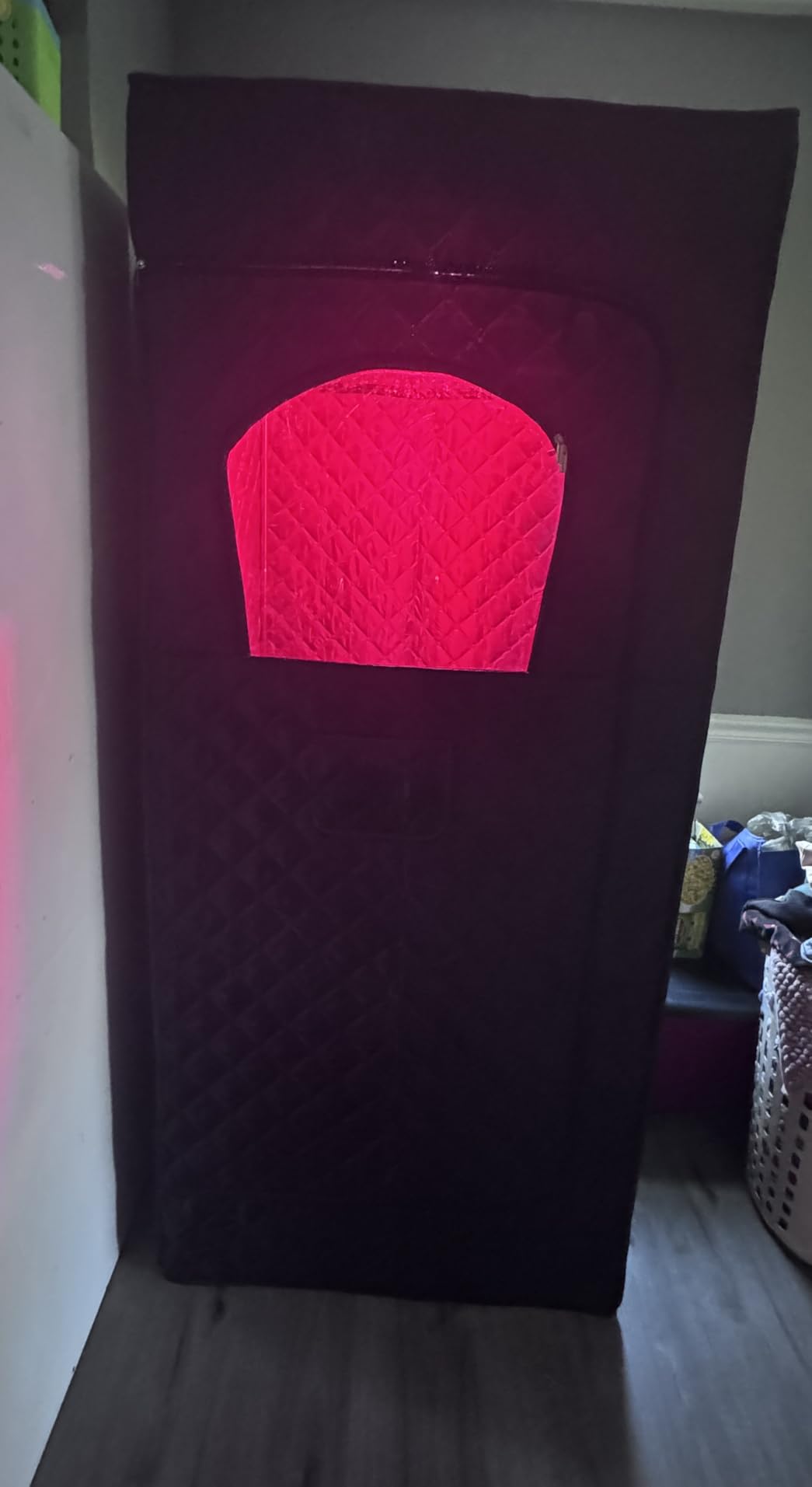 Infrared Sauna Box, Portable Sauna with 660nm Red Light Therapy & 850nm, 5-Layer Waterproof, 3L 1300W Steamer, Folding Chair (2 Person Sauna Box) customer photo 1