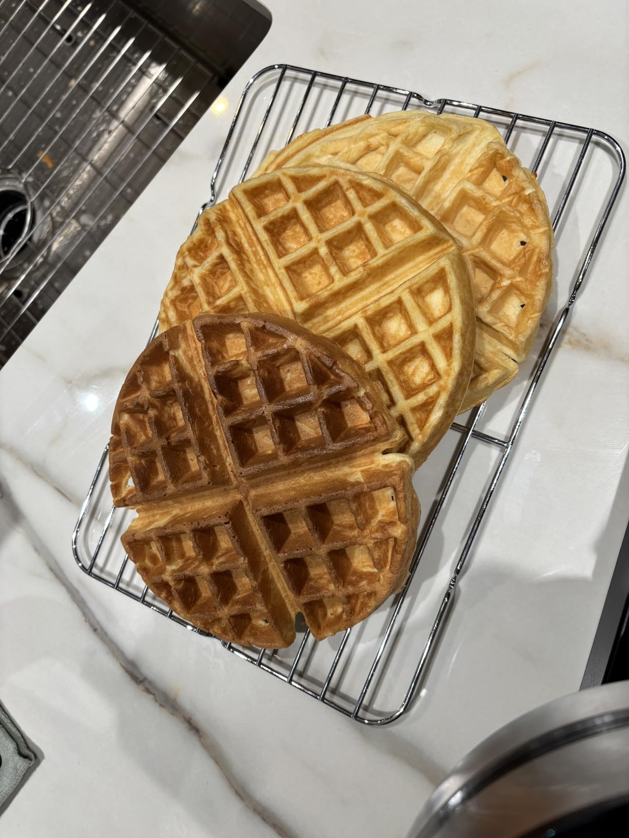 Cuisinart Double Flip Belgian Waffle Maker, Stainless Steel, 1400W | Double flip waffle iron with nonstick plates, ready indicator lights & adjustable browning for every preference, WAF-F40NAS customer photo 2