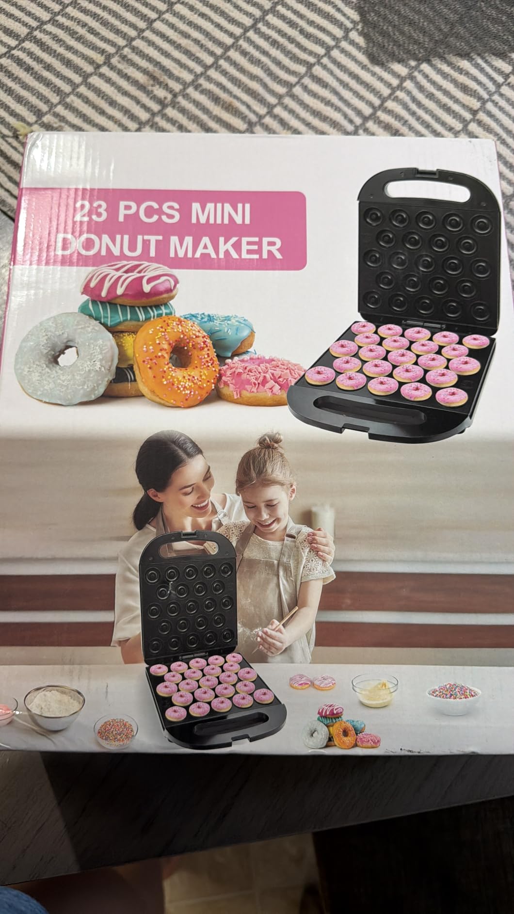 23 Mini Donut Maker Machine - Electric Donut Maker, Non-Stick, Fast Heating, Easy to Use for Home and Restaurants, Perfect for Breakfast, Snacks, Kids Parties, Gift Idea - Makes 23 Doughnuts at Once customer photo 1