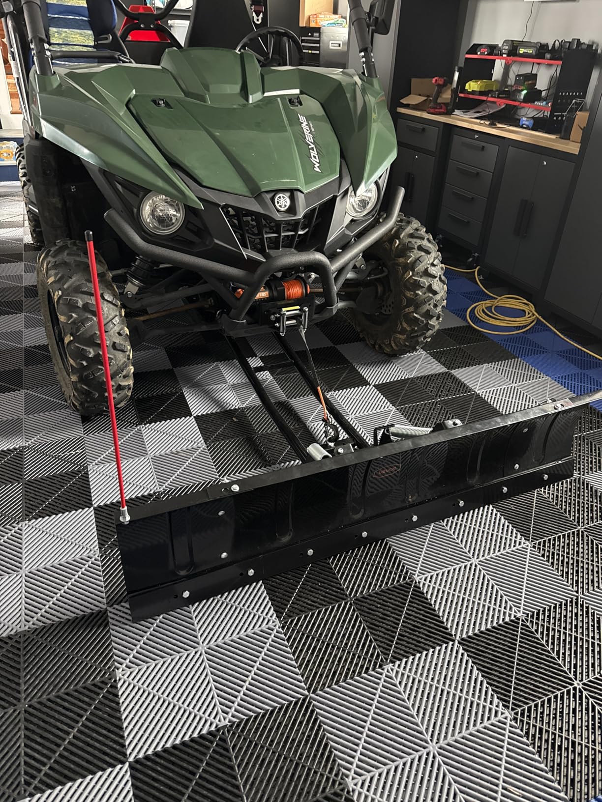 VEVOR Snow Plow Kit, 48in Universal Snow Plow Attachment, Height & Left-Right Adjustable, Quick to Detach, Steel ATV Scrape Blade, 3 Mount Options customer photo 1