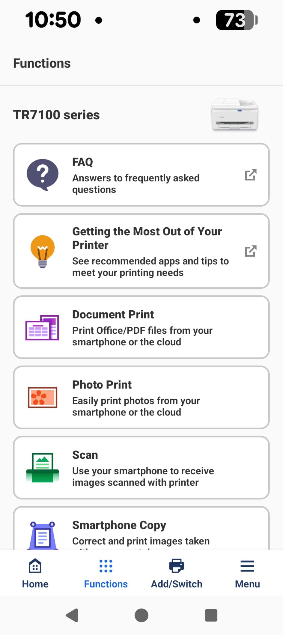 Canon PIXMA TR7120 Wireless Color Inkjet Printer for Duplex Printing, White - Home Printer with Copier/Scanner, Auto Document Feeder, Compact Design, Intuitive Control Panel customer photo 1