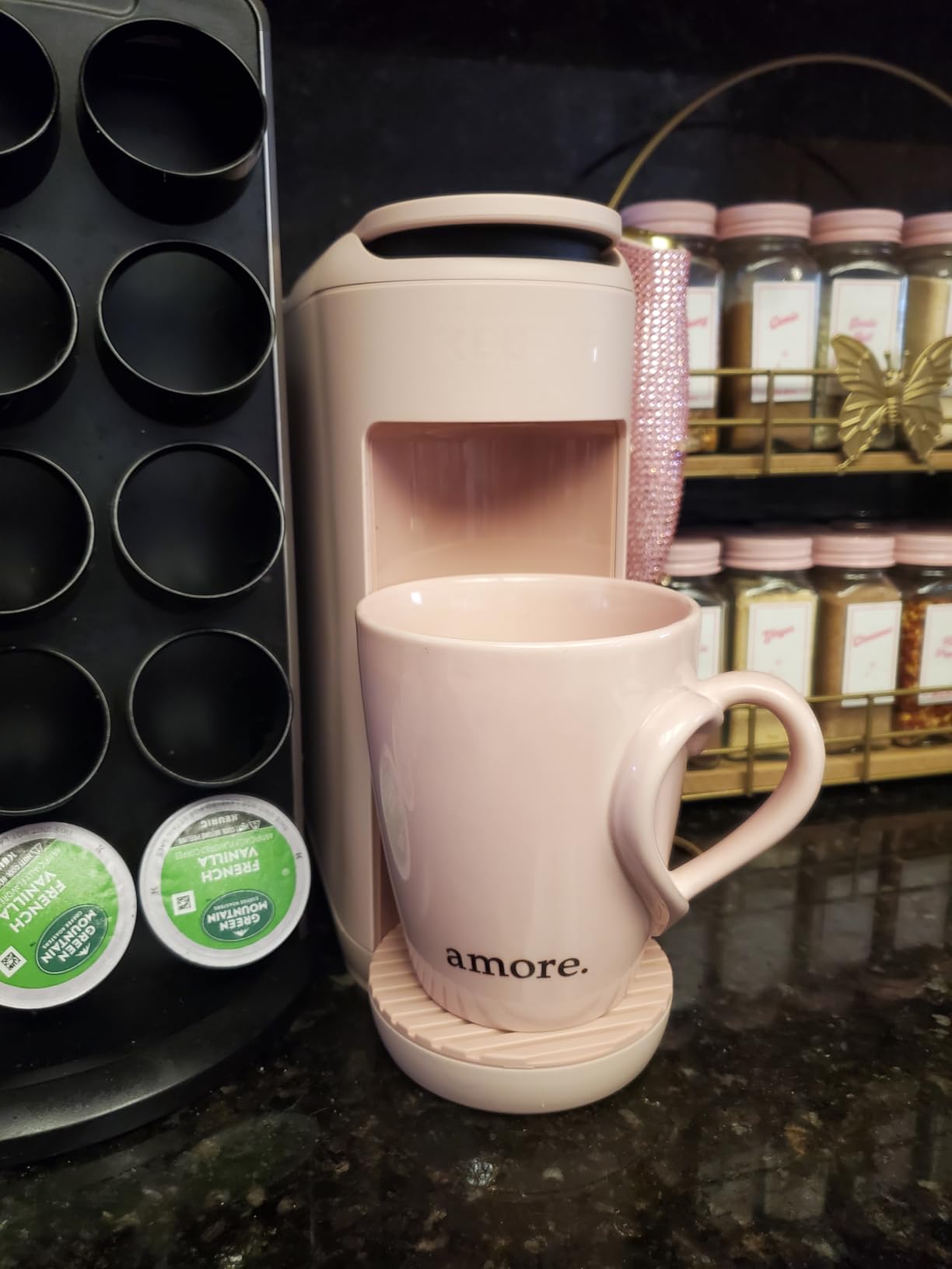 Keurig K-Mini Mate Single Serve K-Cup Pod Coffee Maker, Brews Up to 12 oz Cup, Compact Portable Coffee Machine for Small Spaces, Great for Dorms & Offices, Black customer photo 2
