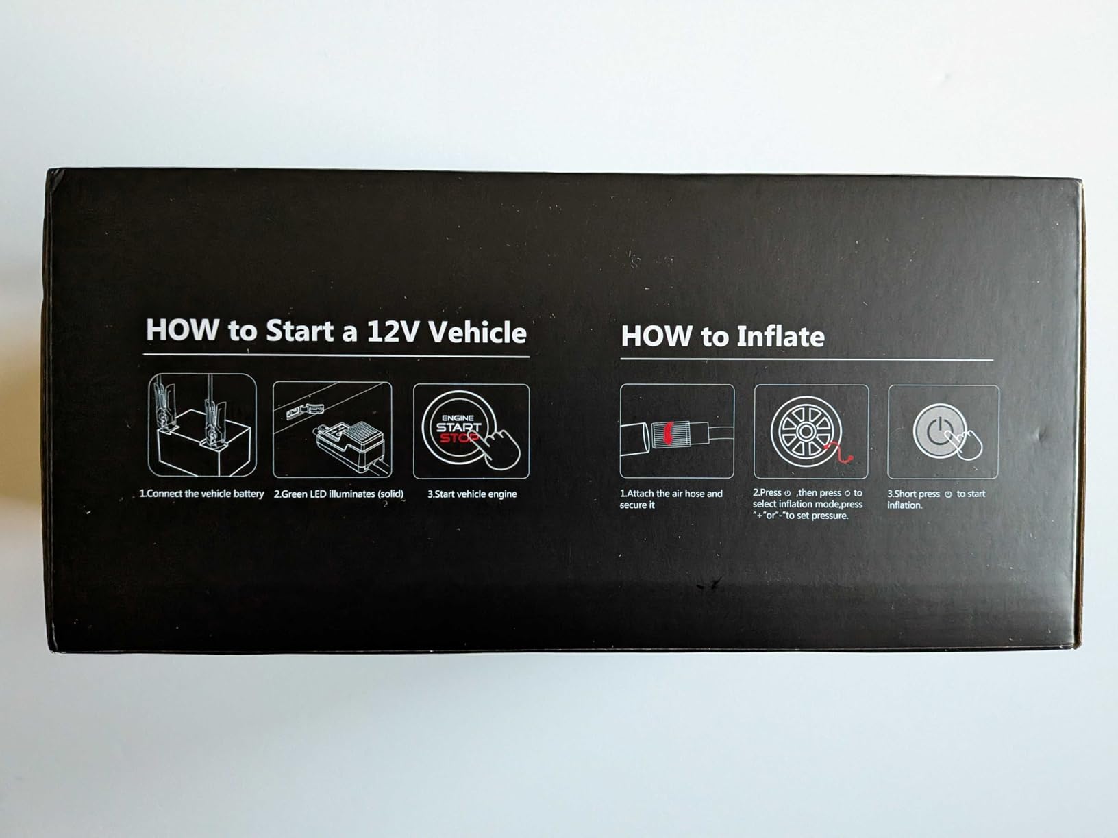 GOOLOO A5 Jump Starter with Air Compressor, 4000A Portable Jump Box | Jumper Starter for All Gas & 10L Diesel - 160 PSI Auto-Off Tire Inflator - 45W Output with Built-In Cable - LED Flashlight customer photo 1