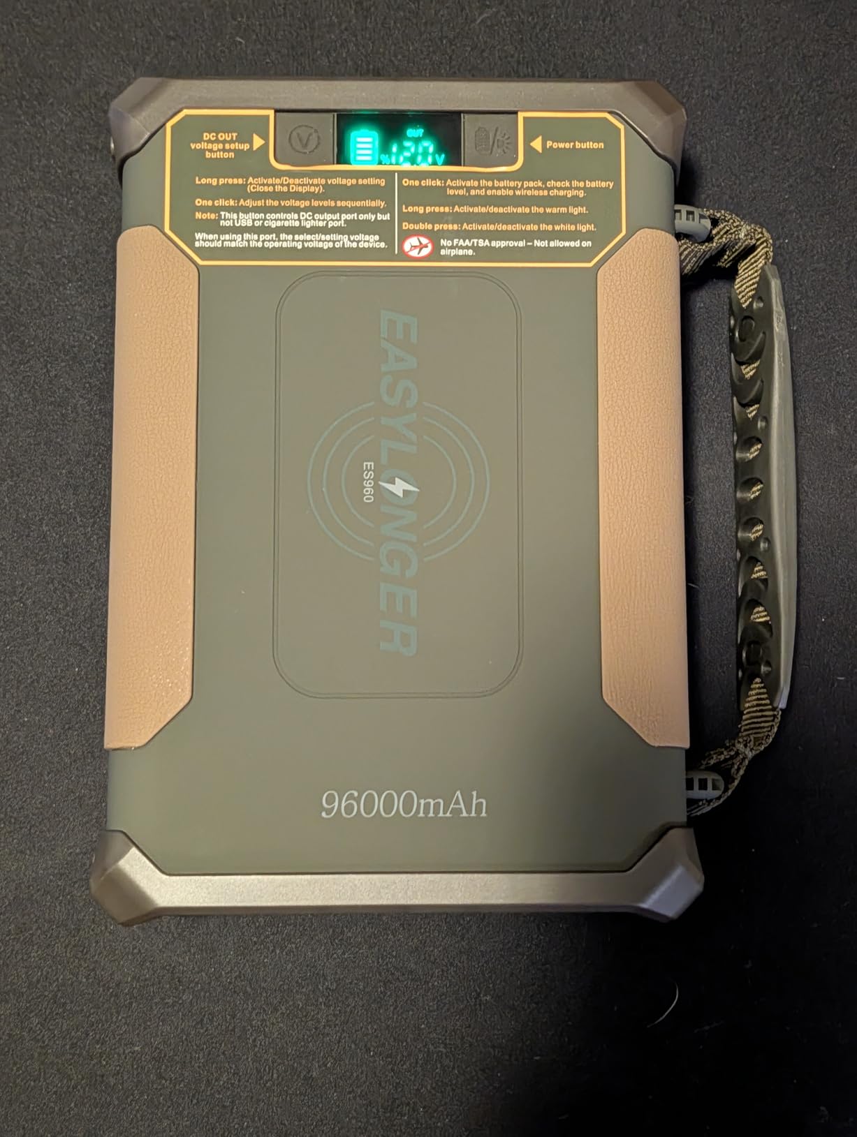EASYLONGER CPAP Battery Backup ES960, 297.6Wh LiFePO4 Battery Pack | 3-Night CPAP Power, Cables Included, for S9, AirSense 11/10, AirMini, DreamStation /2, Camping, RV & Emergency Blackout Use customer photo 2