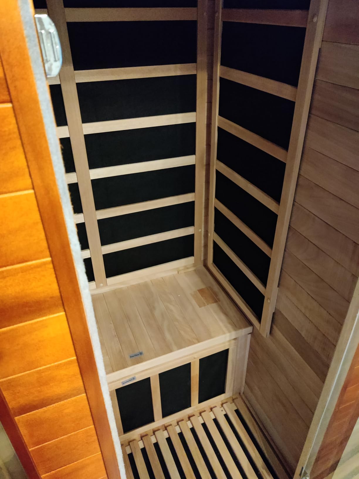 1-2 Person Infrared Sauna, Dry Heat Sauna with Red Light Therapy, Bluetooth, Radio, 7-Color Therapy Light for Home, Indoor, Gym, Wellness Center, 40